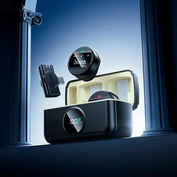 Мікрофонна радіосистема Hoco L22 Bright Lightning/USB-C Black (6942007663151) [158613] - фото 7
