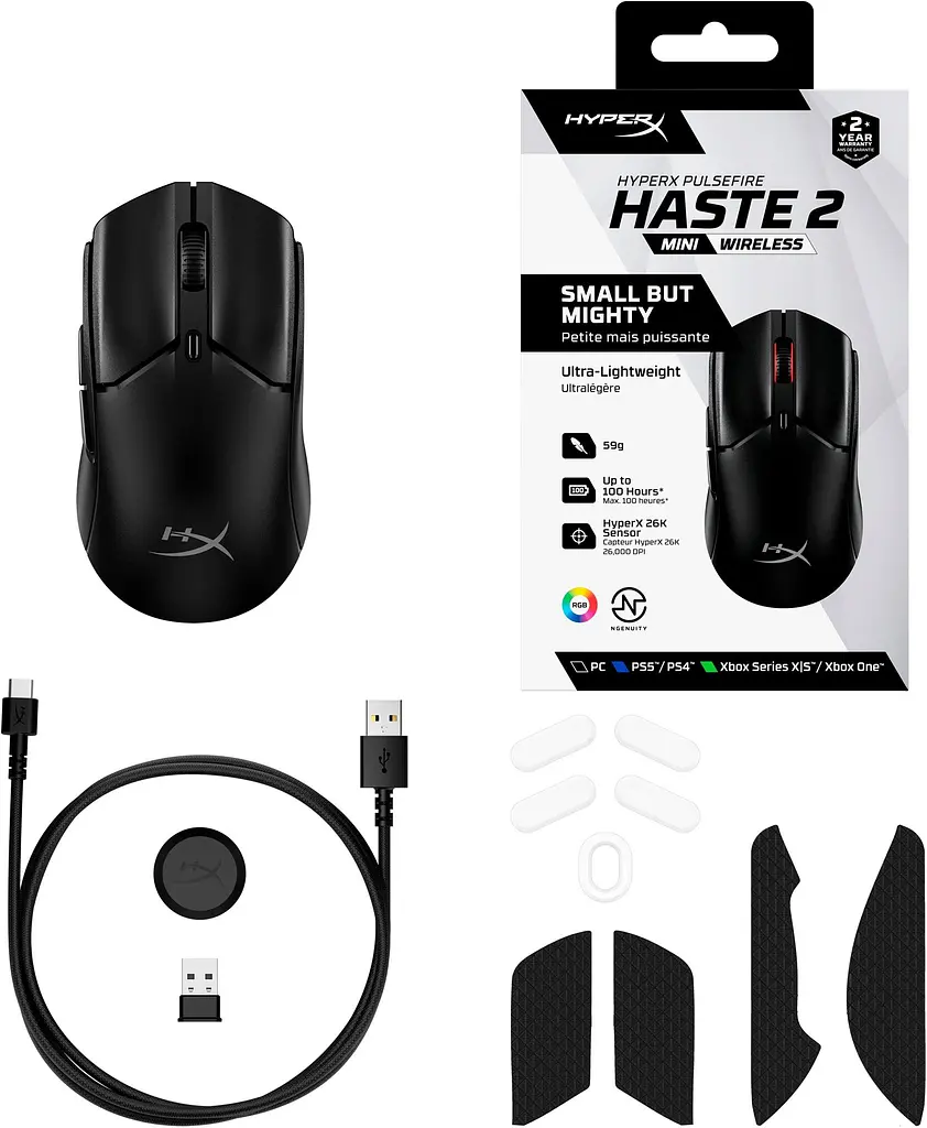 Миша HyperX Pulsefire Haste 2 mini Black (7D388AA) - фото 10