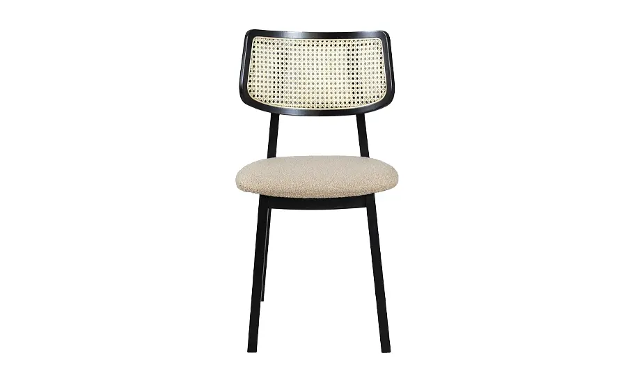 Стілець Пепе Cane з масиву дерева та ротангу чорний - фото 4