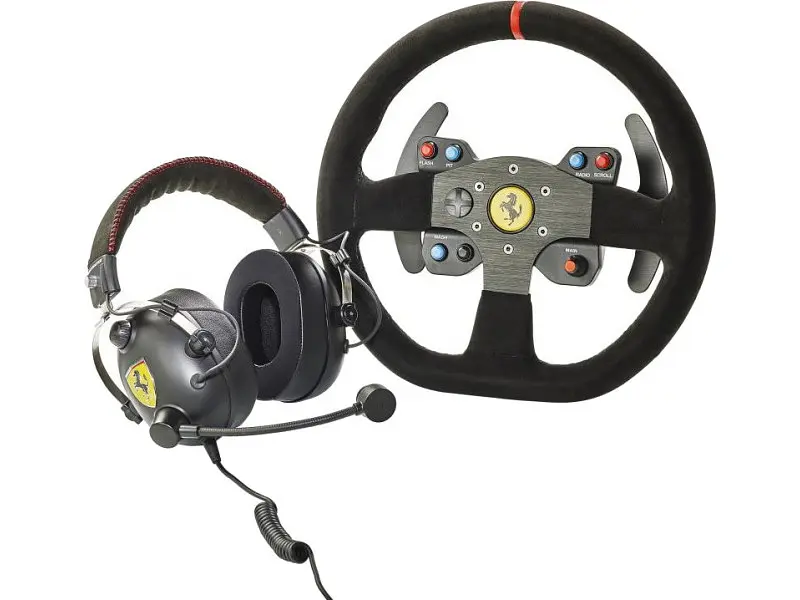 Комплект (руль + гарнитура) ThrustMaster Race Kit Ferrari 599XX EVO Edition With Alcantara (4160771) - фото 2