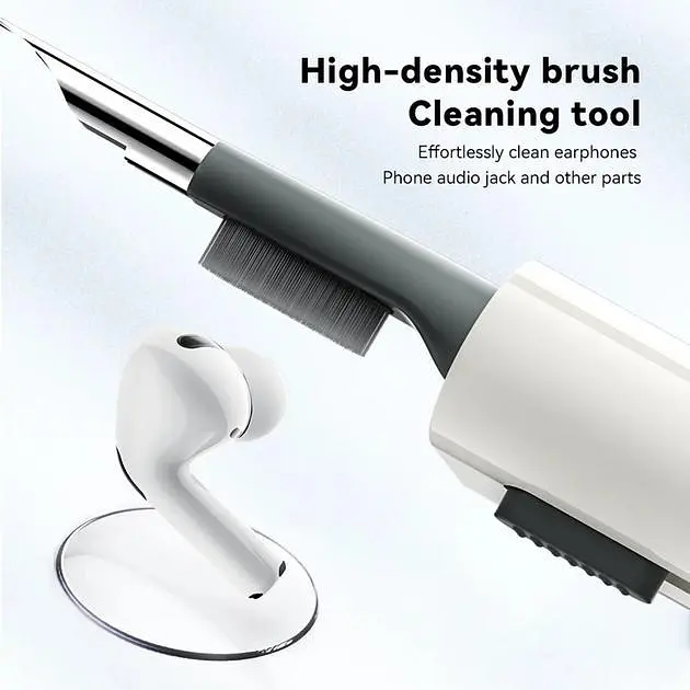 Набір для очищення девайсів ESSAGER 5 in 1 cleaning brush White and Grey (EQJ05-QF02) - фото 5