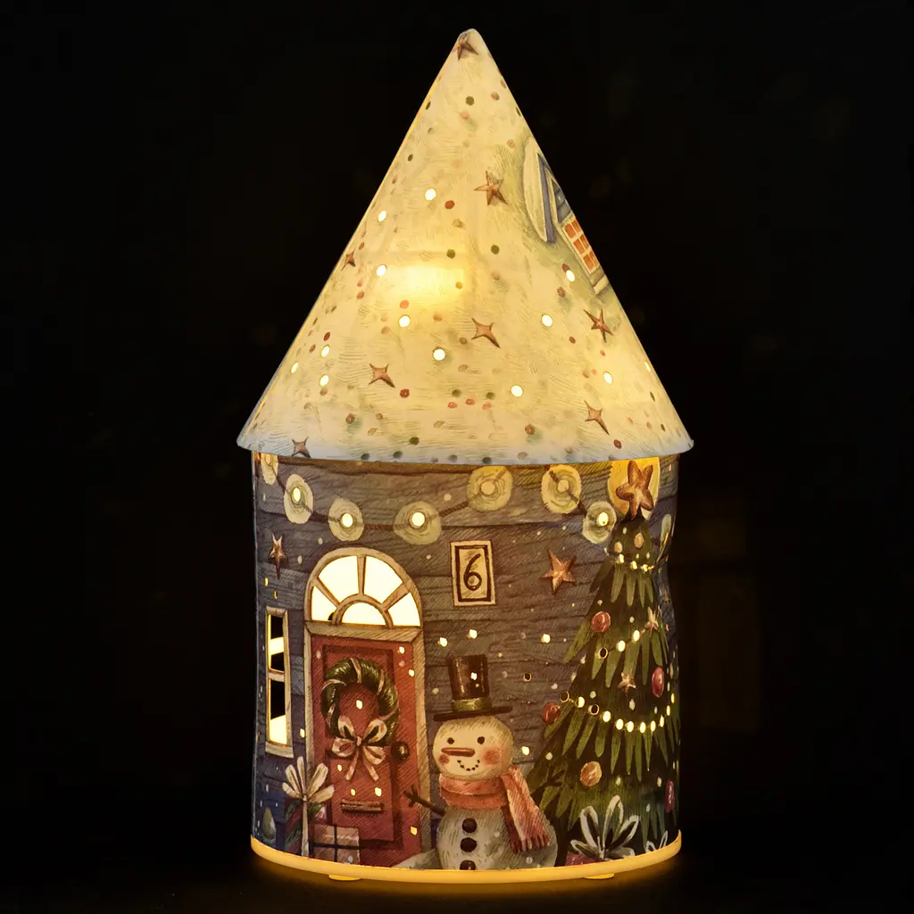 Новогодний декор Yes! Fun Домик-светильник LED 21 см серый (801218) - фото 3