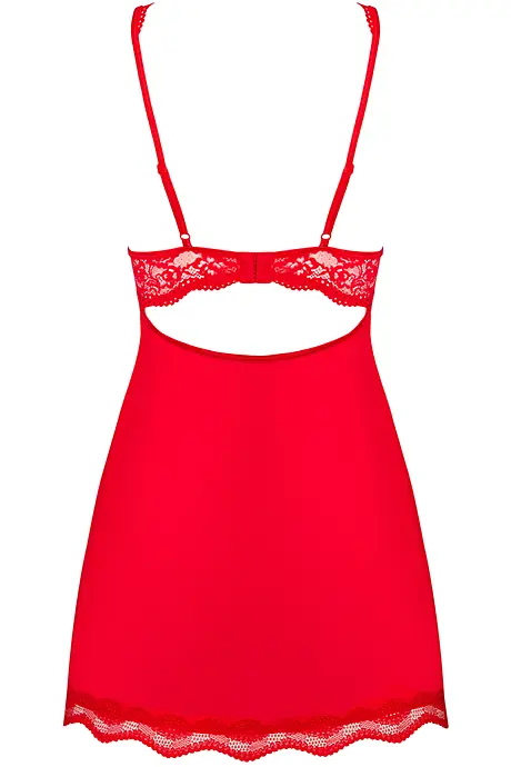 Комплект Obsessive Luvae babydoll (Червоний, S/M) Obsessive 96585 96678 - фото 4