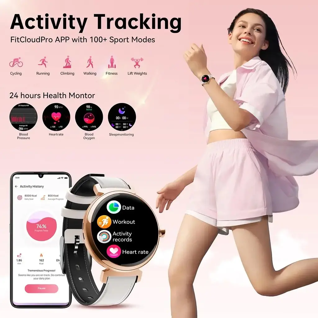 Смарт-часы Oukitel BT30 женские сток без упаковки черные - фото 5