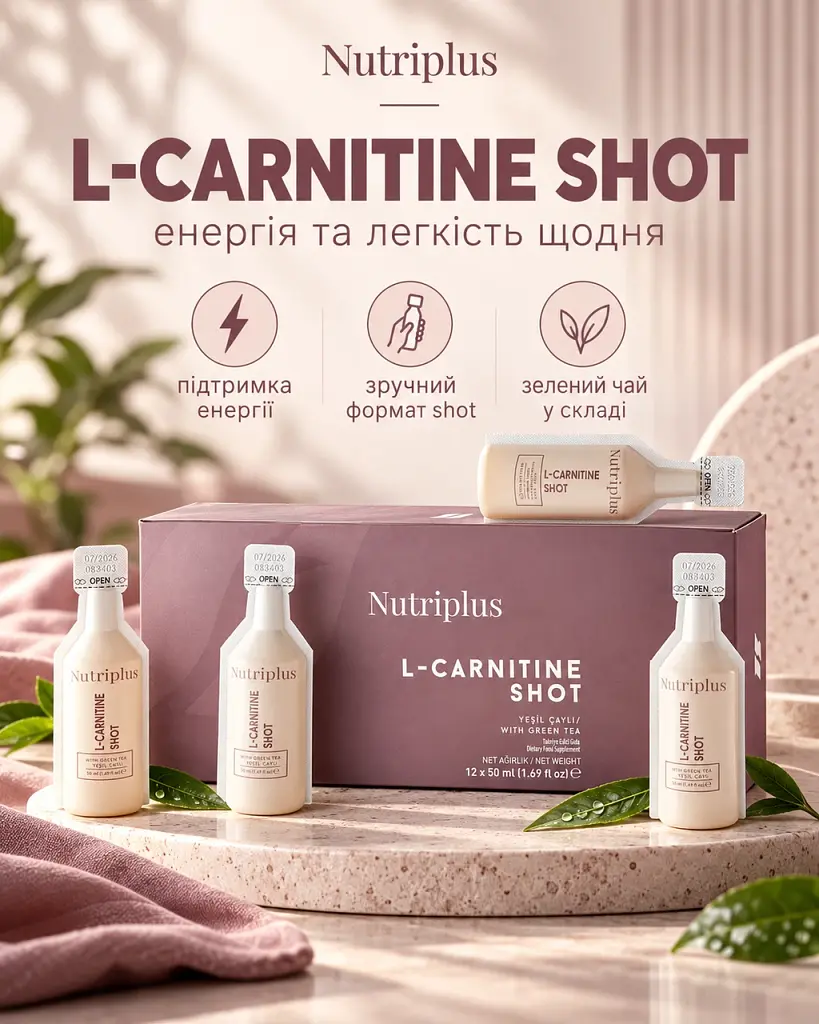 Дієтична добавка для спалювання жиру Farmasi Nutriplus L-карнітин 50 мл 12 шт - фото 5