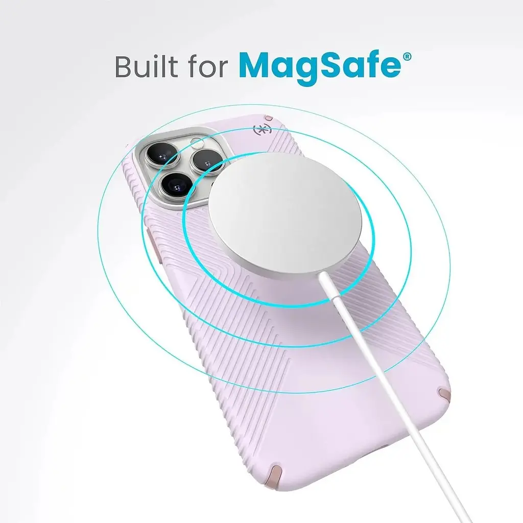 Оригинальний противоударный чехол Speck Presidio2 Grip MagSafe для iPhone 15 Pro (6.1") Soft Lilac 150563-3207 - фото 3