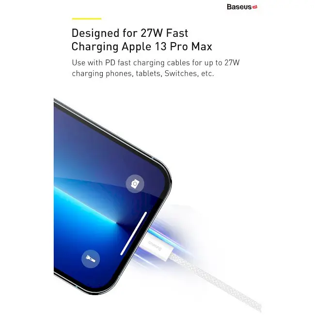 Кабель Baseus Dynamic 2 Series Fast Charging Cable Type-C to Lightning 20W 1m CALD040205 Purple - фото 8