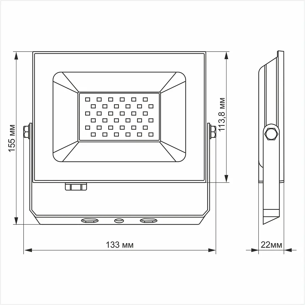 Прожектор Titanum LED TLF306 30W 6000K (TLF306) - фото 3