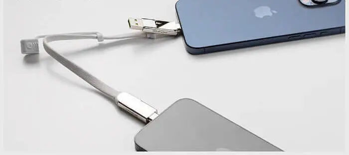 Кабель Rolling Square 6in1, inCharge XL 30 см, білий (XLS02R) - фото 5