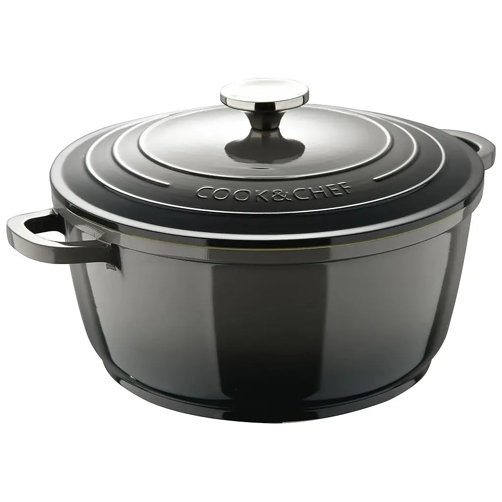 Каструля Bergner Excalibur з кришкою Сіра 5.8 л (BG-36102-GY) - фото 2