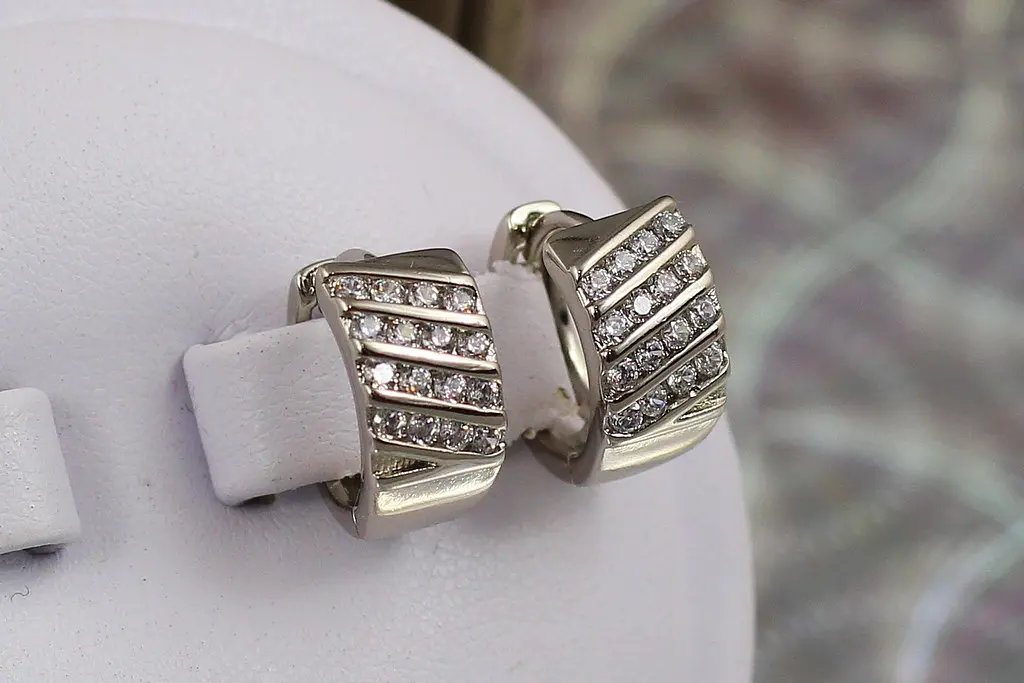 Сережки Xuping Jewelry кільця пепит 1.4 см сріблясті - фото 2