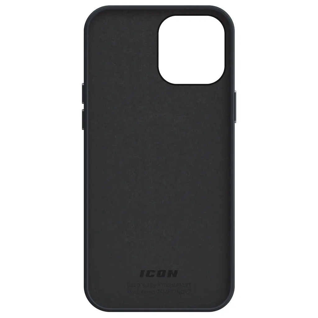 Силиконовый чехол для Apple iPhone 13 Pro Max, ICON2 Case, черный, противоударный, панель, защита всего корпуса, матовая поверхность Soft Touch, выступает над дисплеем, совместим с защитными стеклами и пленками, с микрофиброй - фото 2