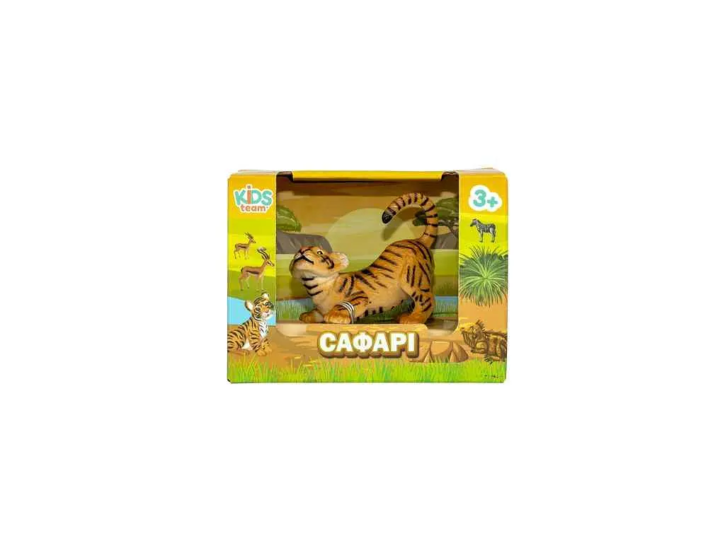 Фігурка KIDS TEAM ANIMALS тварини "Сафарі" Q9899-A83 Тигреня в асортименті - фото 2