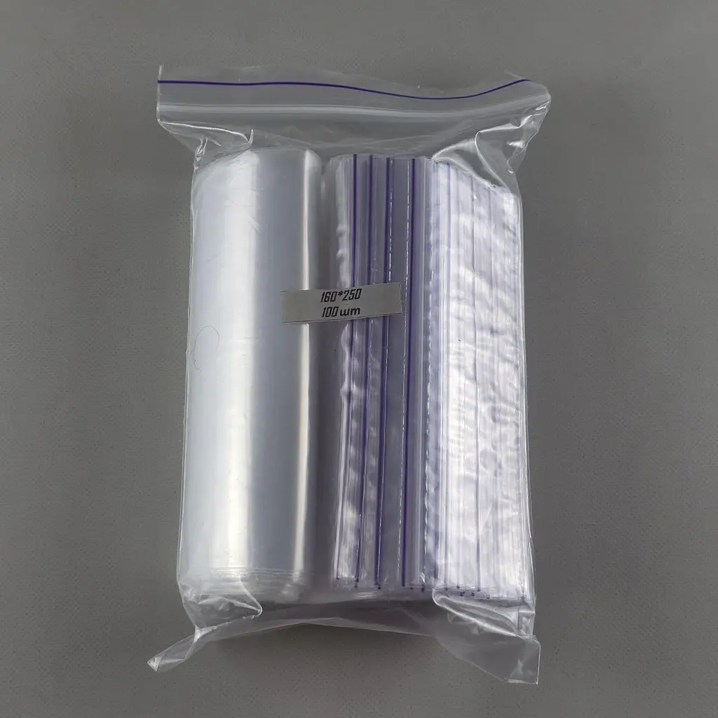 Пакети Zip-Lock прозорі 16x25 см, 100 шт, 50 мкм, поліетиленові пакети із застібкою - фото 3