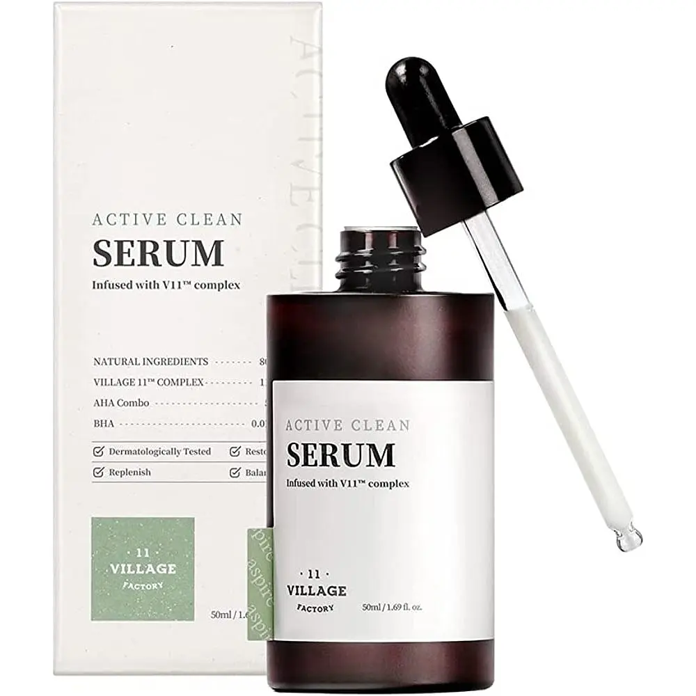 Очищувальна сироватка Village 11 Factory Active Clean Serum з AHA- та BHA-кислотами, для жирної та проблемної шкіри, 50 мл - фото 2