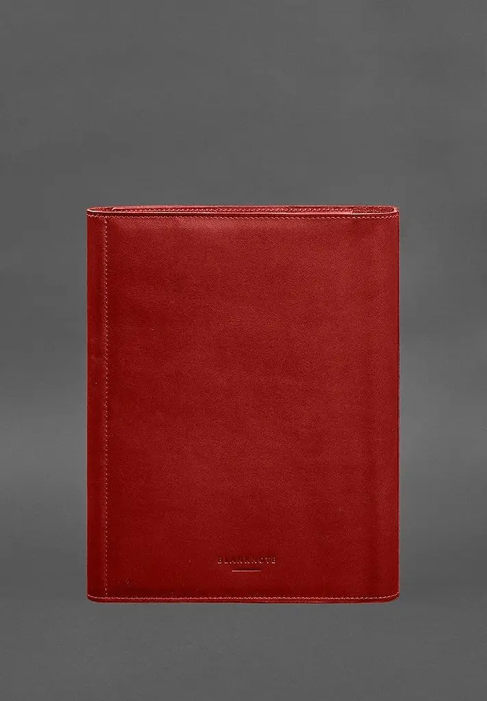 Кожаная папка для документов "Семейная" А4 Красная - фото 5