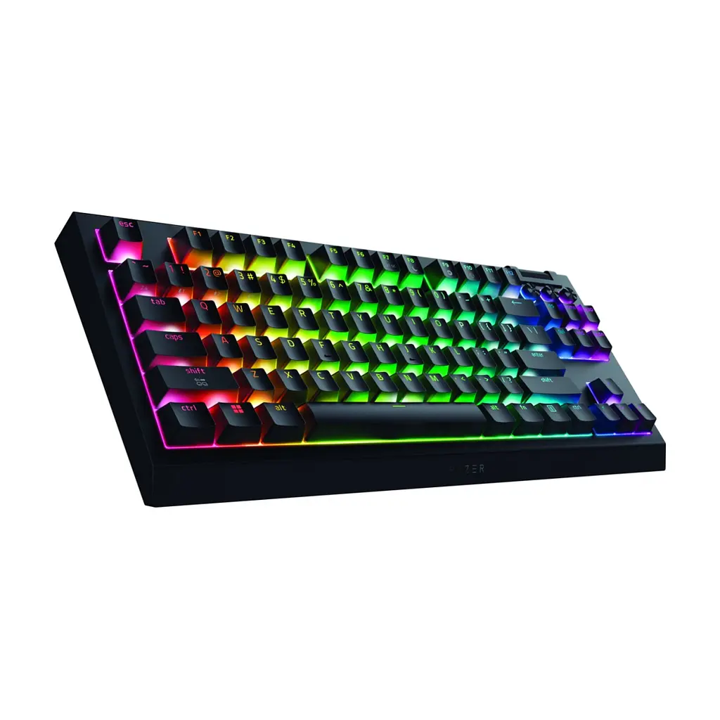 Клавіатура Razer BlackWidow V4 Low-Profile TKL Wireless/Bluetooth/USB Green Switch UA Black (RZ03-05450500-R3M1) - фото 4