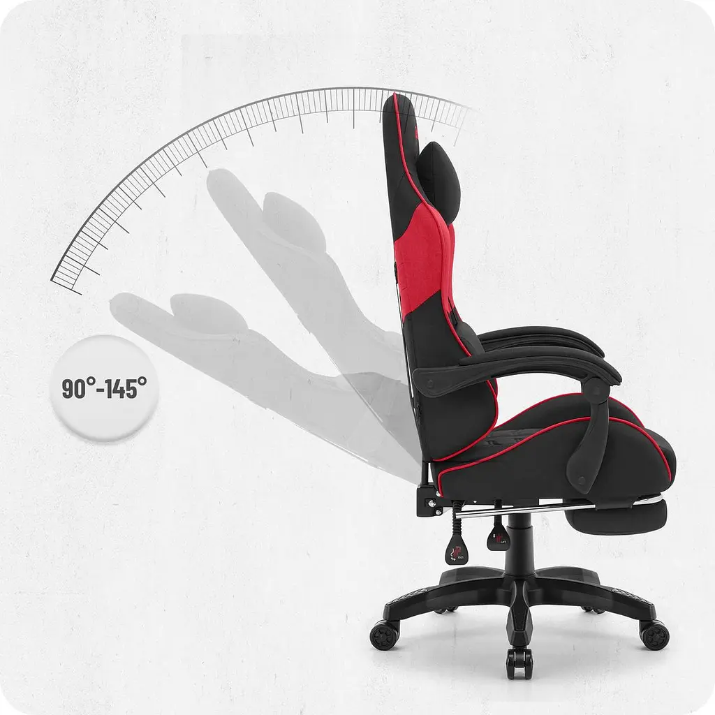 Кресло Cabro C501 Black-Red ткань - фото 7