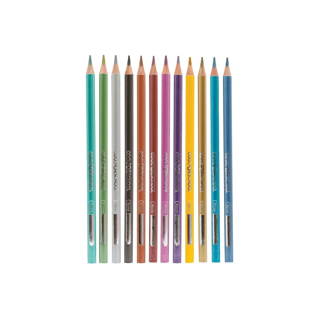 Олівці кольорові Cool For School Metallic 12 кольорів (CF15168) - фото 3