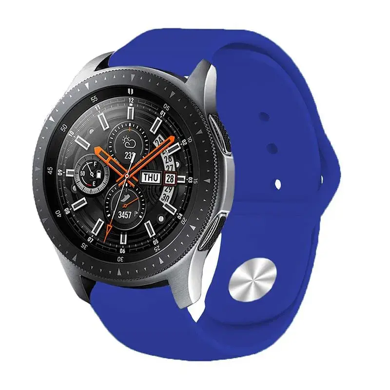 Силіконовий ремінець BeCover для Amazfit Stratos 1/2/2S/3/GTR 2/GTR 47mm/GTR Lite 47mm/Nexo/Pace Dark-Blue (706374) - фото 4