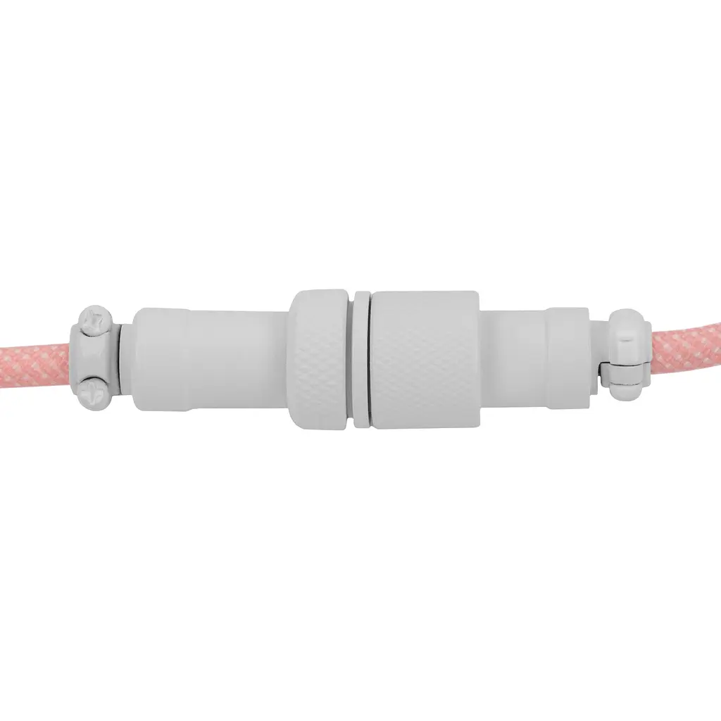 Кабель Keychron USB-A/USB-C > USB-C заряджання/синхронізації, 1.36м, Type-C, Coiled Aviator, рожевий - фото 4
