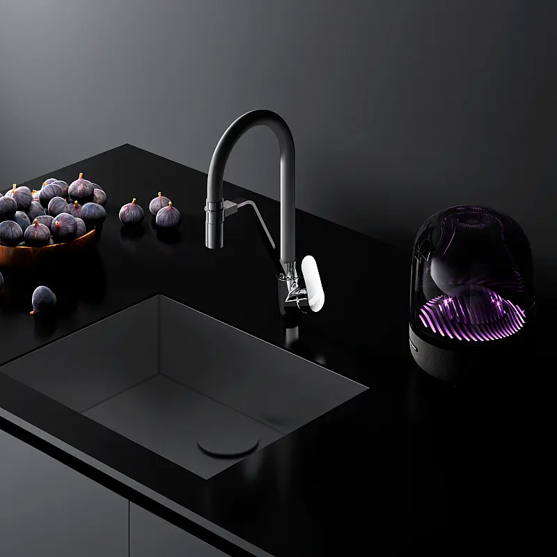Смеситель для кухни на две воды Am.Pm Like black F8007802 Черный матовый - фото 5