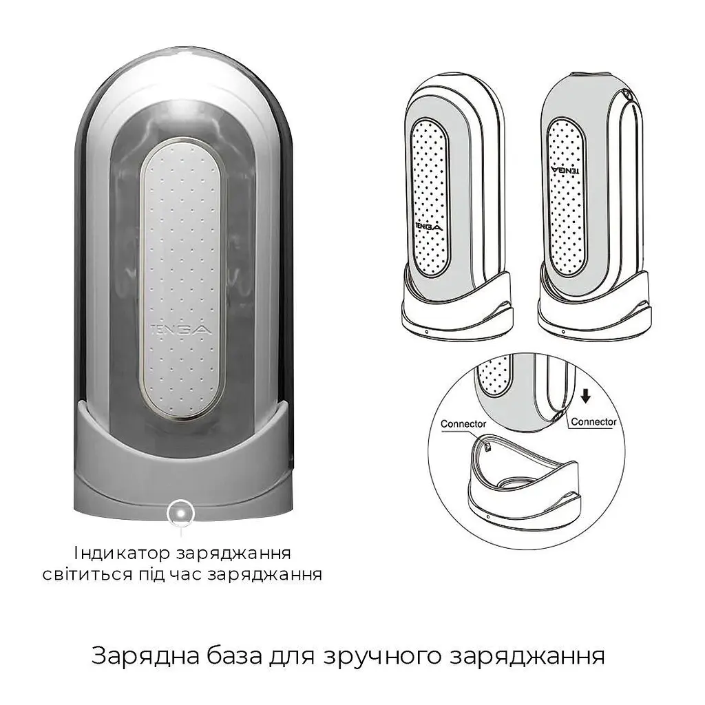 Вибромастурбатор Tenga Flip Zero Electronic Vibration White, изменяемая интенсивность, раскладной - фото 7