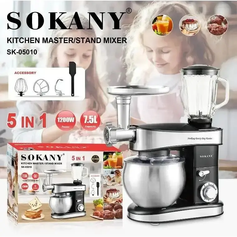 Кухонний комбайн міксер Sokany SK-05010 6 режимів - фото 2