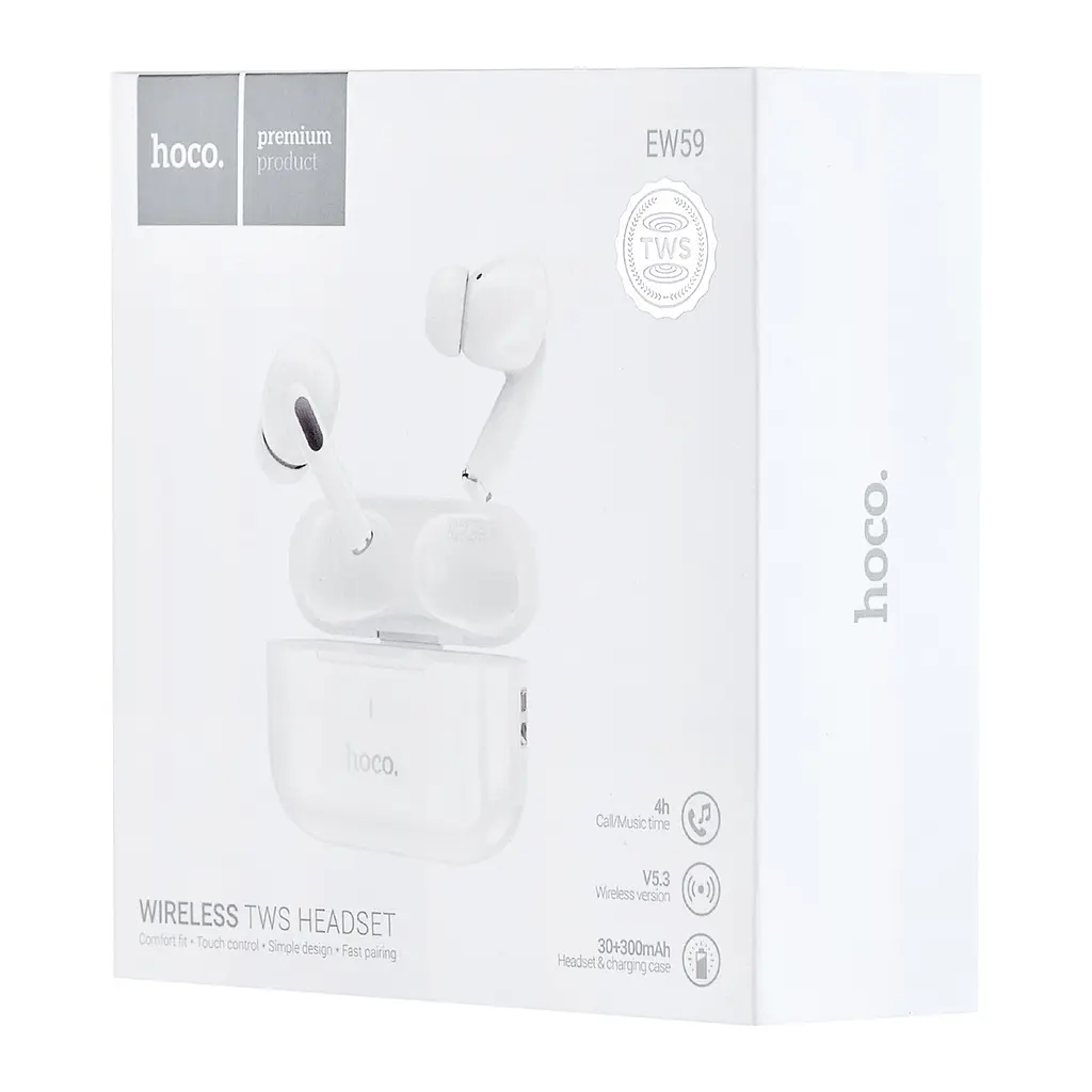 Наушники Hoco Bluetooth EW59 True wireless stereo headset белые - фото 2