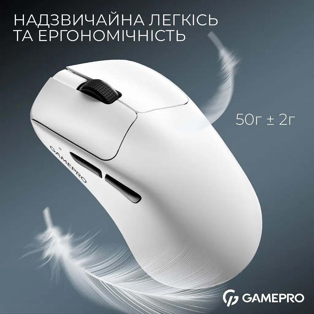 Миша GamePro Asgard Surt Wireless White (GM017W) [140401] - фото 6