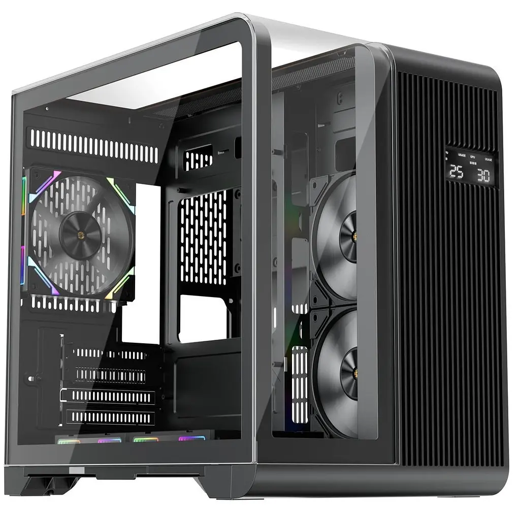 Корпус 1stPlayer RT5, чорний без БП, Midi Tower, Micro ATX/Mini ITX, 2xUSB 3.0/1xUSB 2.0, макс. CPU - 157 мм/VGA - 330 мм,