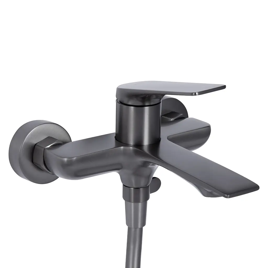 Змішувач для ванни Qtap Vlasta New (з душовим гарнітуром) QTVLA259GMB45643 Gunmetal Black PVD - фото 3
