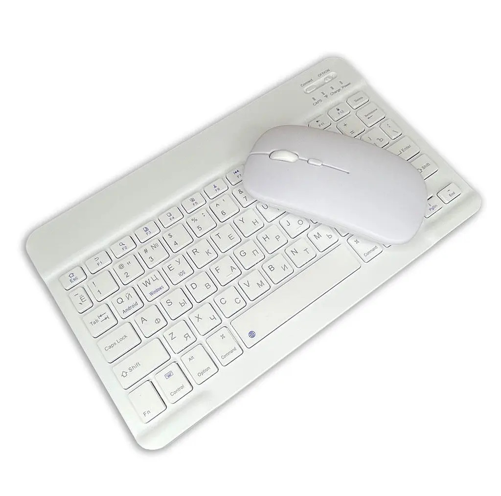 Беспроводной комплект Primo NB01 Bluetooth клавиатура и мышка White - фото 2