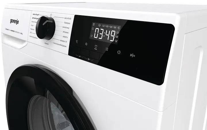 Пральна машина Gorenje фронтальна 8 кг 1400 A+++ 55 см дисплей пара інвертор білий - фото 6