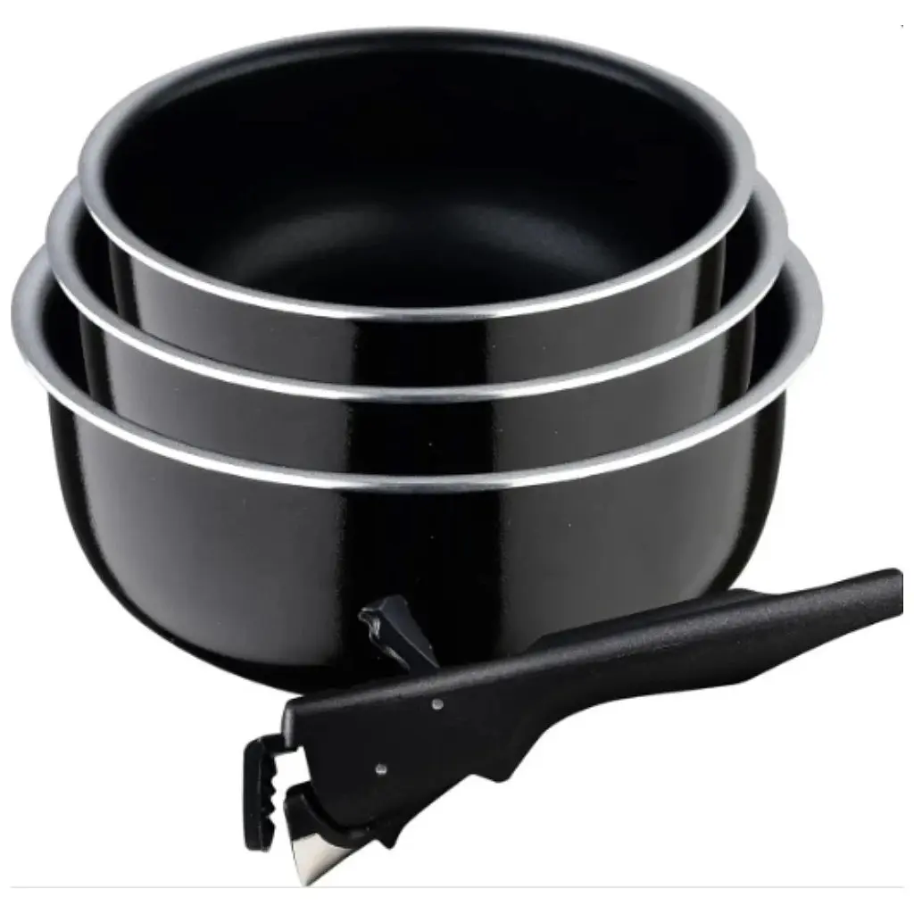 Набір посуду Bergner Click&Cook ковші 16/18/20 см 4 предмета (BG-31608-BK)