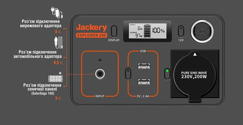 Зарядна станція Jackery Explorer 240 [74695] - фото 4