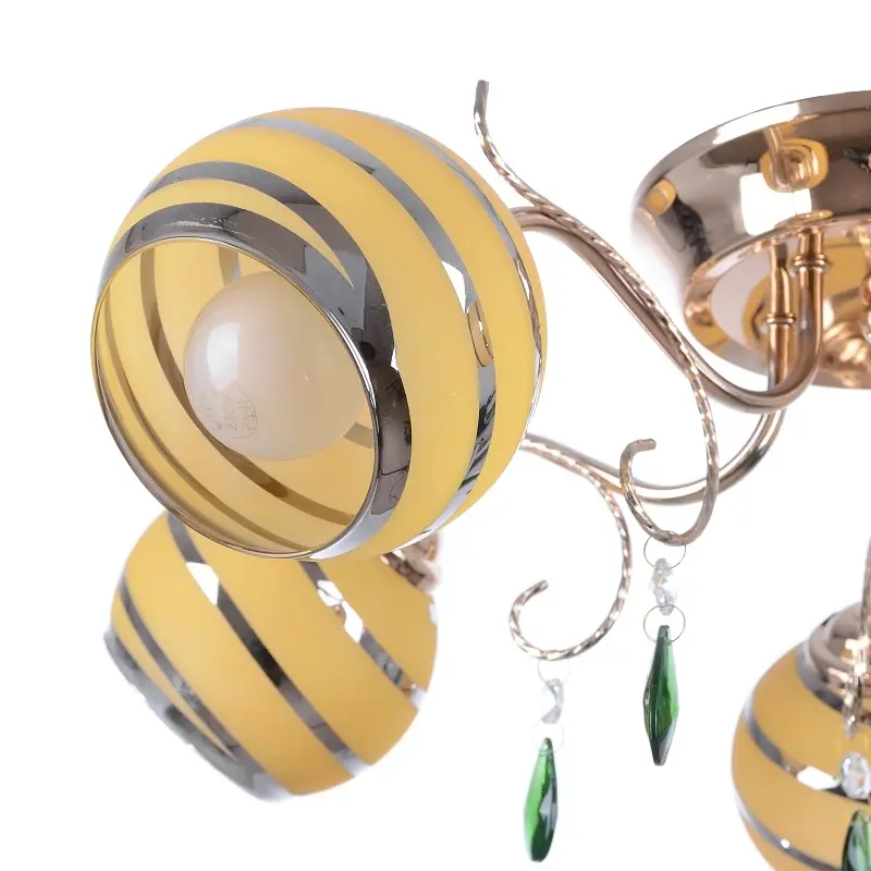 Люстра потолочная Brille классическая E14 40W G (LK-244C/5) - фото 2