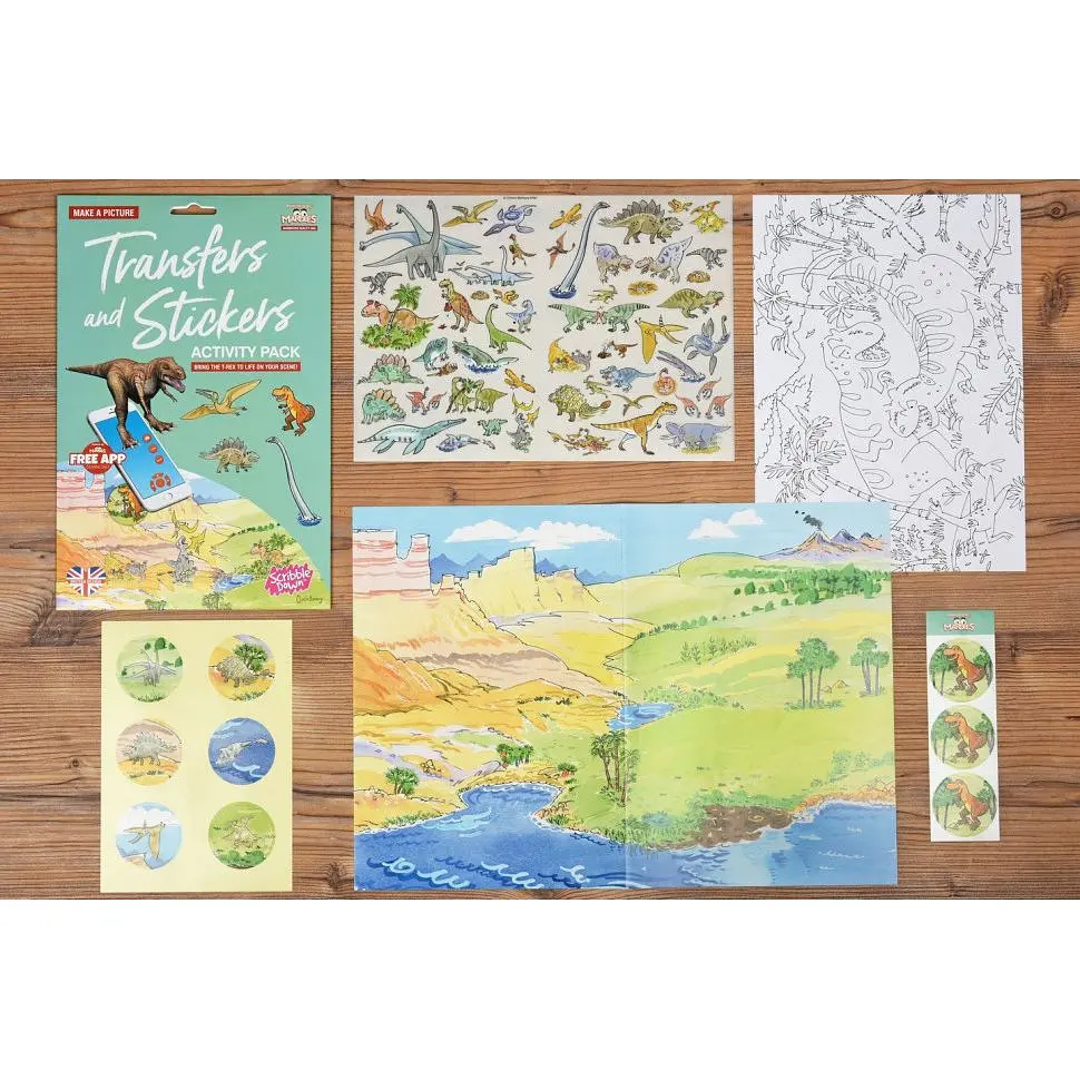 Набор переводных наклеек Scribble Down с онлайн приложением Динозавры А4 SD/22 - фото 5