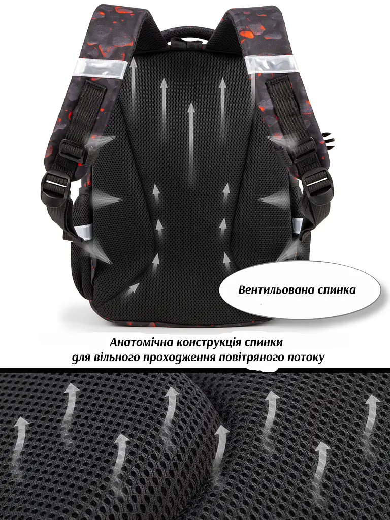 Школьный ортопедический рюкзак 6 в 1 для мальчика School Standard 38х30х18 см с Машиной для младших классов (SET 150-35) - фото 10