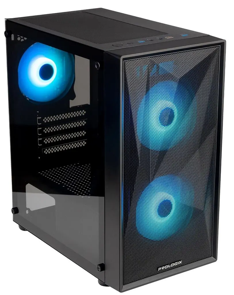 Корпус ProLogix E102 Tempered GlassMesh Black (E102) Без БП - фото 2