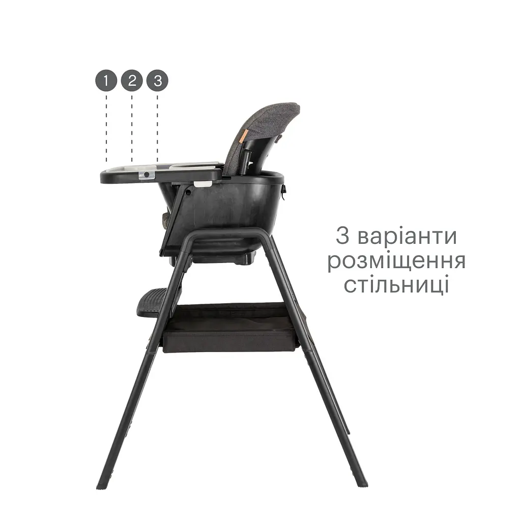 Стільчик для годування Tutti Bambini Nova чорний (611010/9999) - фото 4