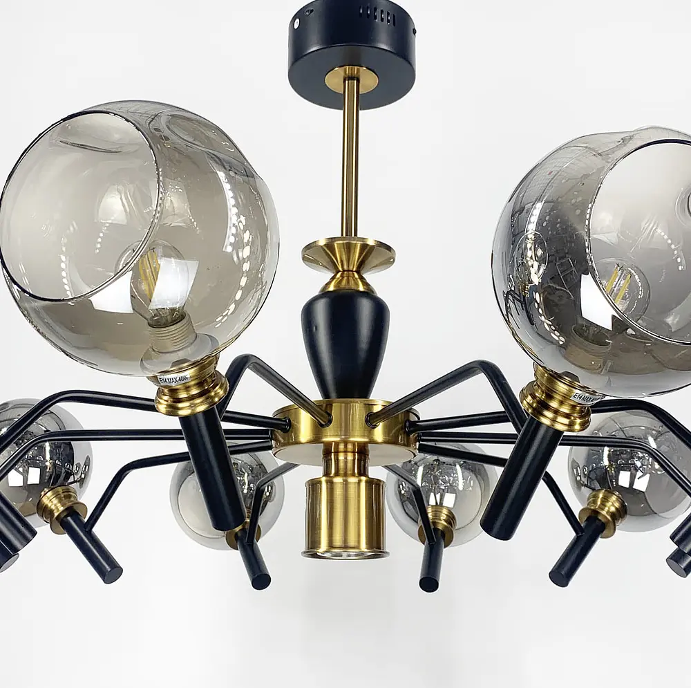 Дизайнерская потолочная люстра с открытым плафоном Line.F ZL 1477/10 - фото 7