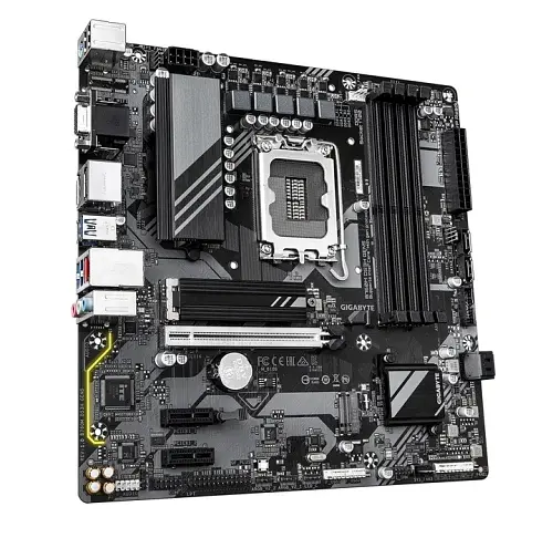 Материнська плата LGA1700, Gigabyte B760M DS3H GEN5, B760, 4xDDR5, Int.Video(CPU), 4xSATA3, 2xM.2, 1xPCI-E 5.0 x16, 2xPCI-E 3.0 x1, Realtek 7.1, RTL8125BG, 6xUSB 3.2 / 6xUSB 2.0, VGA/HDMI/2xDP, MicroATX - фото 3