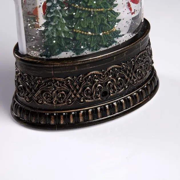 Новорічний нічник зі снігом "Свічка зі сніговиком" XMAS WDL-23016, різдвяний світильник на батарейках - фото 8