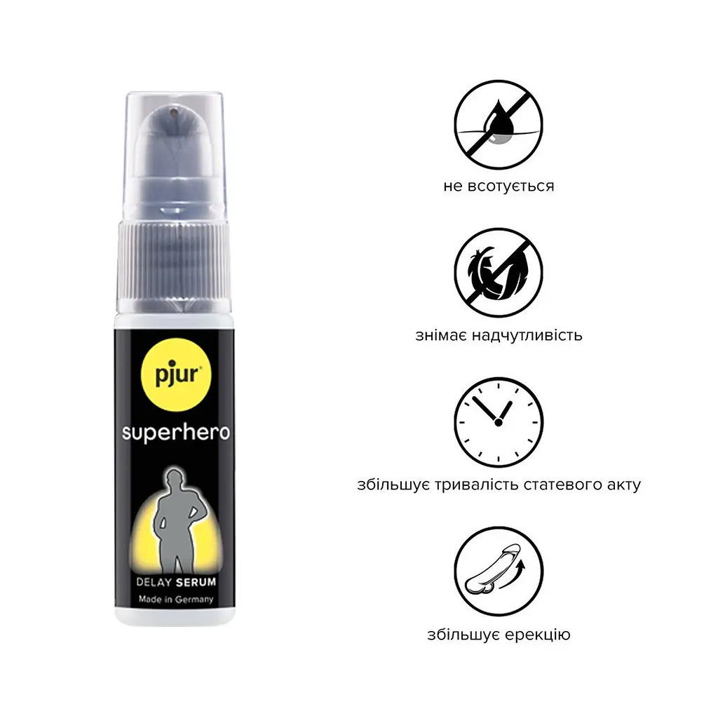 Сироватка-пролонгатор pjur Superhero Delay Serum, 20 мл - фото 2