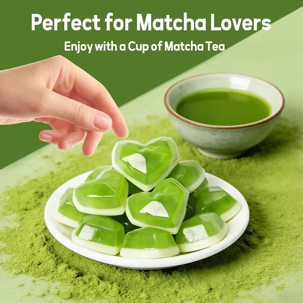 Желейні цукерки Cokoc Juicy Burst Gummies Matcha Flavor 60г - фото 3