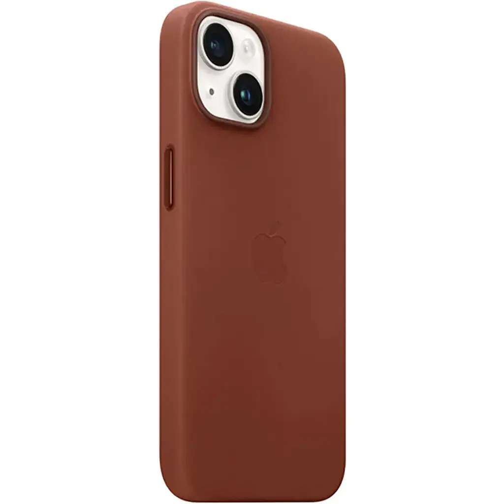 Чохол Leather Case with MagSafe для Apple iPhone 14 Umber AAA [76982] - фото 2
