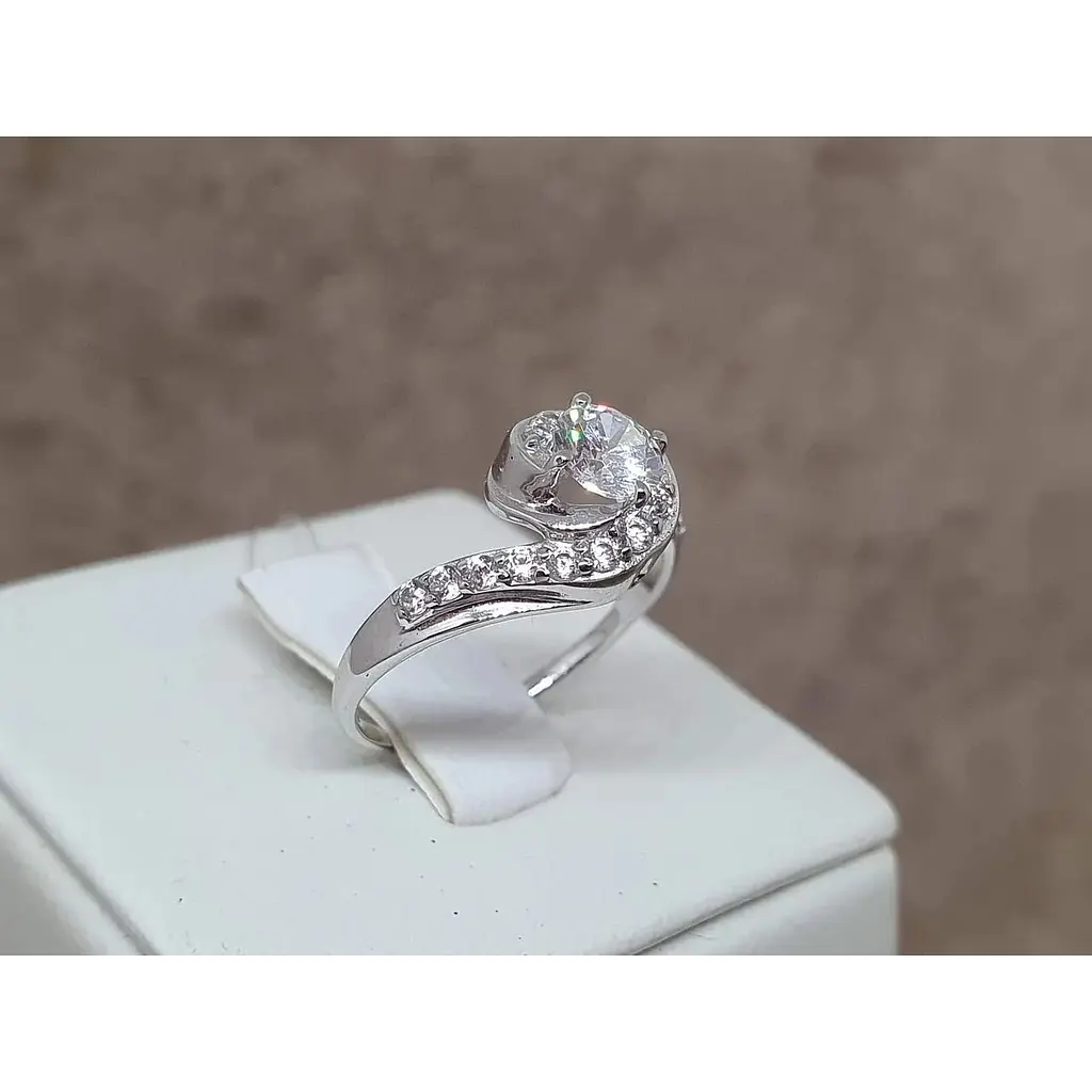 Серебряное кольцо Qvaliz с фианитами. 901-00090 16 - фото 3