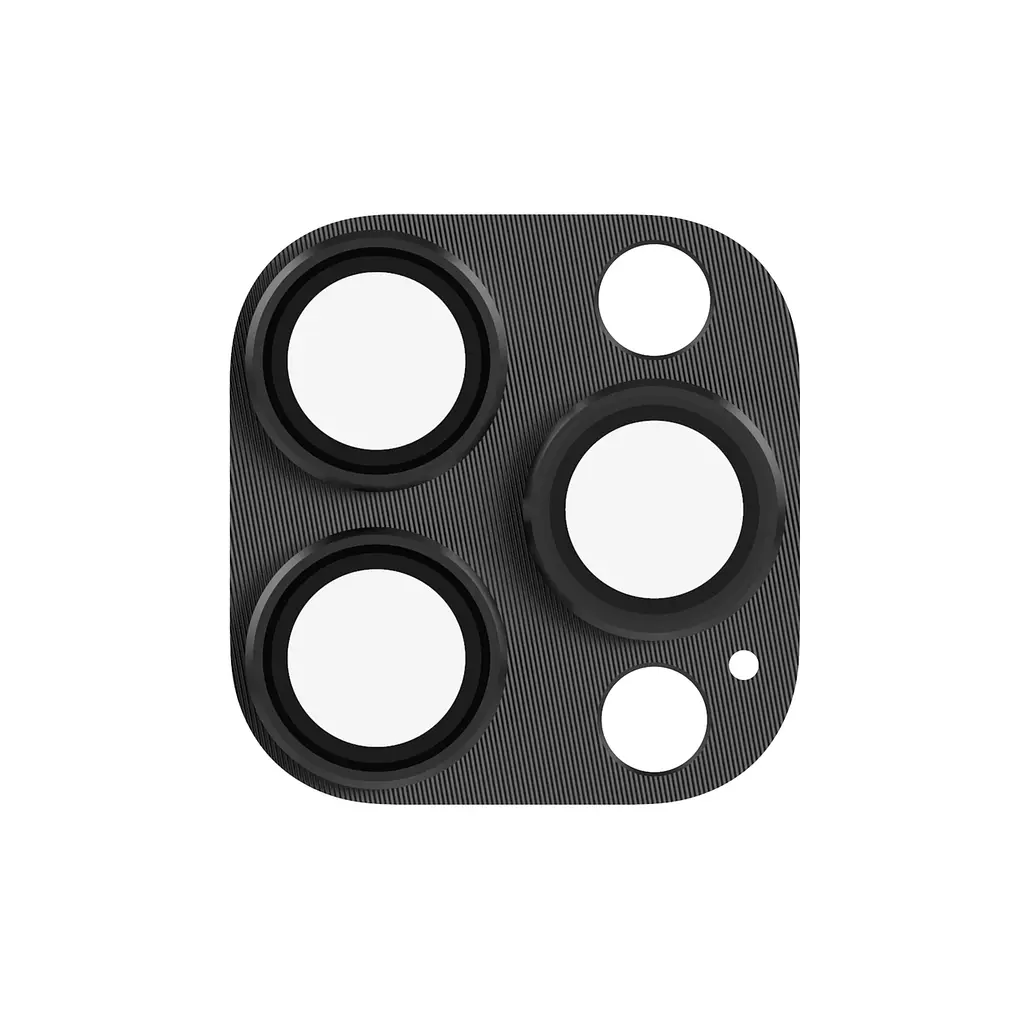 Защитное стекло DK для Apple iPhone 16 Pro Max на камеру CD Metal Armor 021403 black 2 шт. - фото 5
