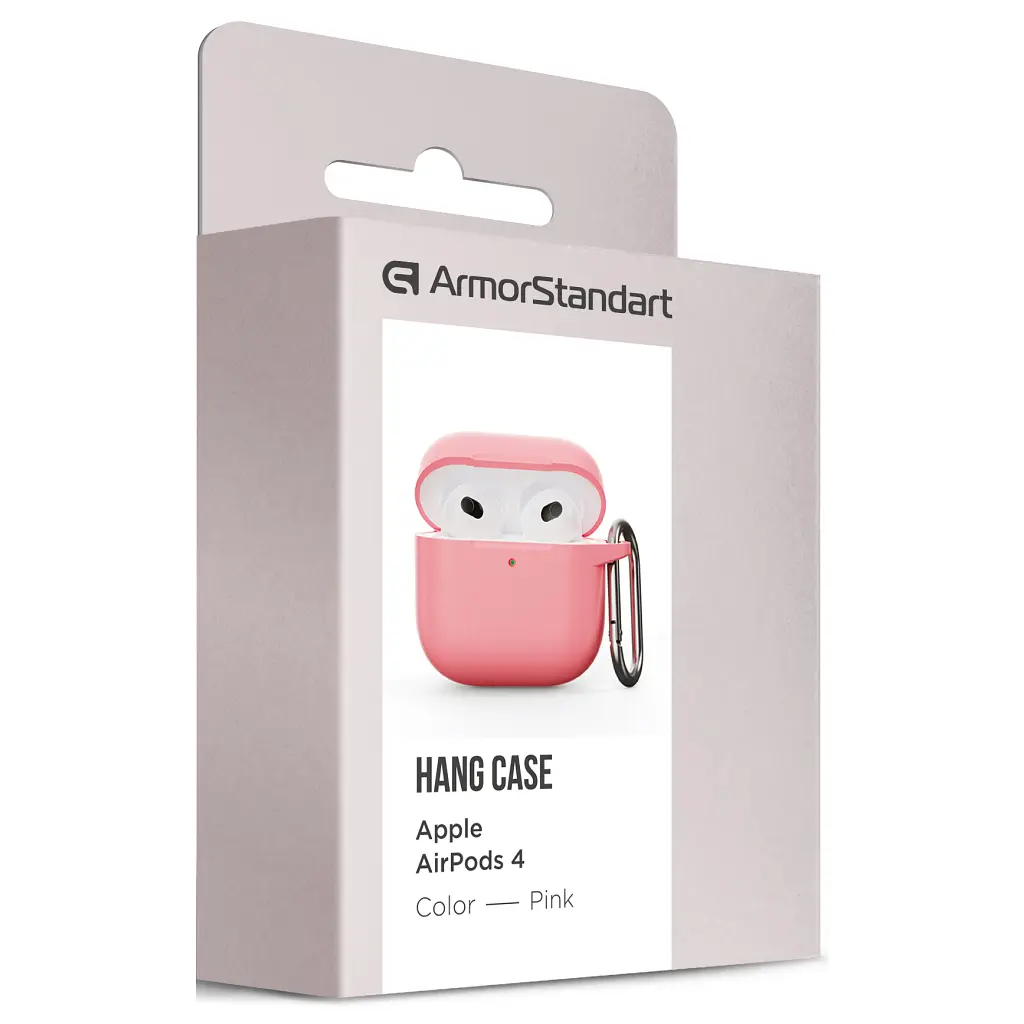 Чохол для навушників Armorstandart Hang Case для Apple AirPods 4 Pink (ARM81290) - фото 3